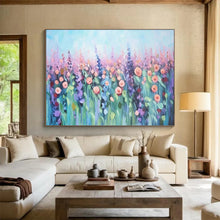 Load image into Gallery viewer, “Pastel Flower Meadow” - Soft - Hued Abstract Acrylic, For Bedroom and Yoga Studio DLZ229