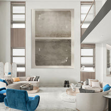 Load image into Gallery viewer, “Subtle Grey Toned Landscape Diptych” - Monochromatic Horizon Art on Canvas DKH1359