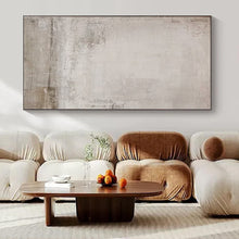 Load image into Gallery viewer, Hand - painted Large - scale Light Gray Textured Abstract Acrylic Art for Minimalist Hallways LargeART0104