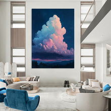 Load image into Gallery viewer, “Colorful Clouds at Dusk” - Impressionistic Abstract Acrylic, Great for Bedroom and Nature - Themed Lounge DTP009
