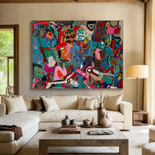 Load image into Gallery viewer, “Vibrant Color Explosion” - Bold Abstract Acrylic, Great for Creative Office and Living Room DLZ242