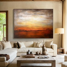 Load image into Gallery viewer, Warm - Toned Sunset Abstract Painting On Canvas DKH343