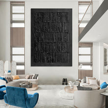 Load image into Gallery viewer, Minimalist Black Striped Abstract - Perfect for Modern Bedroom & Study LargeART2364