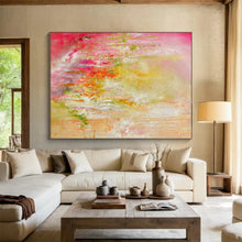 Load image into Gallery viewer, Hand - painted Oversized Soft Pastel Abstract Fusion Acrylic Art for Feminine Bedrooms LargeART0055