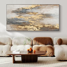 Load image into Gallery viewer, Gray & Gold Abstract Painting, Perfect for Luxury Bedroom & Upscale Lounge LargeART1471