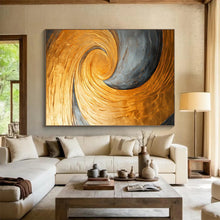 Load image into Gallery viewer, Golden Spiral Motion Large - scale acrylic painting DLZ176