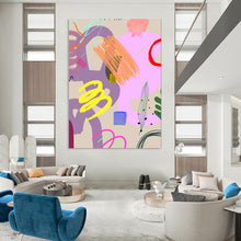 Load image into Gallery viewer, Pastel Abstract Playground Art, Suited for Minimalist Nursery & Light - Filled Reading Nook LargeART2008