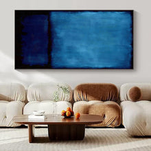 Load image into Gallery viewer, Deep Blue Monolith Abstract Canvas Painting, Perfect for Serene Bedroom & Minimalist Office LargeART1185