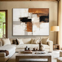 Load image into Gallery viewer, Brown - Black - White Geometry Art for Modern Office & Minimalist Home LargeART0836