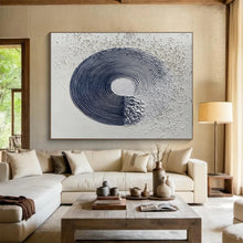 Load image into Gallery viewer, Textured Circular Abstract Painting for Modern Gallery & Minimalist Office DKH211