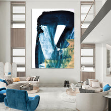 Load image into Gallery viewer, Blue - Gold Waterfall Force – Blues, Whites, Golds, Browns for Abstract Falls DTP190