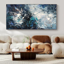 Load image into Gallery viewer, Turbulent Sea Abstract Painting, Perfect for Nautical - Themed Den & Bold Dining Room LargeART1351
