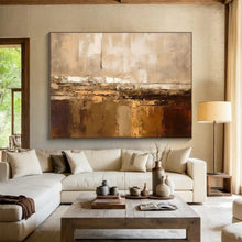 Load image into Gallery viewer, Neutral Abstract Textures - Sophisticated Living Room Art LargeART1504