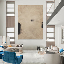 Load image into Gallery viewer, “Ethereal Beige and Black” - Monochromatic Abstract Art on Canvas DKH1421