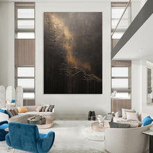 Load image into Gallery viewer, “Dark Textured Abstract” - Expressive Minimalist Art on Canvas DKH1663