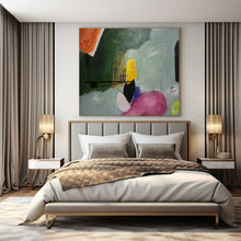 Load image into Gallery viewer, Color - Blocked Abstract Painting - Perfect for Eclectic Home Office & Bold Dining Area LargeART1405