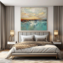 Load image into Gallery viewer, Abstract Landscape Sunset Painting, Suited for Beach House Living Room & Relaxing Spa LargeART1422