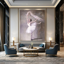 Load image into Gallery viewer, Graceful Abstract Painting, Delicate Ballerina Art for Ballet Academy & Boudoir LargeART2181