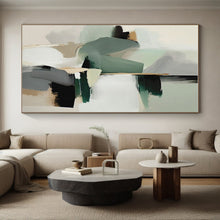 Load image into Gallery viewer, Large Soft Green and Gray Abstract - Great for Bohemian Café & Nature - Loving Office LargeART0746