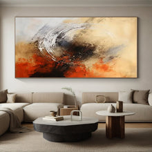 Load image into Gallery viewer, Crimson - Black Circular Motion Art for Dining Room & Creative Studio LargeART0828