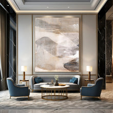 Load image into Gallery viewer, Muted Mountain Forms – Brown, Gray, and White Abstracted Peaks DTP210