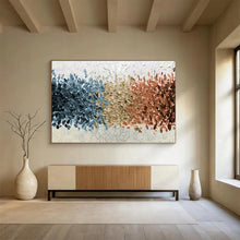 Load image into Gallery viewer, Textured Tri - Color Abstract Painting on Canvas - “Color Blocks” DKH691