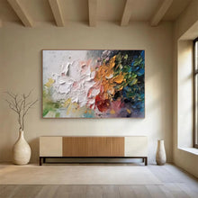 Load image into Gallery viewer, Textured Floral Abstract Painting on Canvas - “Colorful Petals” DKH700