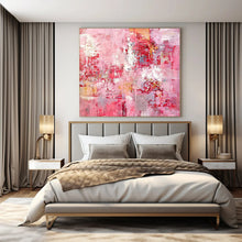 Load image into Gallery viewer, Large - Scale Hand - painted Pink Abstract Splendor Acrylic Art for Feminine - Inspired Bedrooms LargeART0204