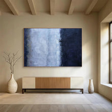 Load image into Gallery viewer, Minimalist “Blue - Gray Divide” Painting on Canvas, Abstract Calm Decor DKH840
