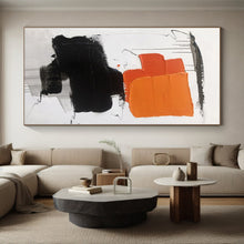 Load image into Gallery viewer, Large - Format Orange - Black Abstract Art for Modern Entryway & Art - Forward Café LargeART0490