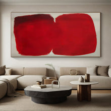 Load image into Gallery viewer, Bold Red Shapes Art for Modern Office & Dramatic Entryway LargeART0879