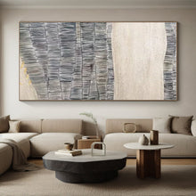 Load image into Gallery viewer, Custom Large Gray Textured Waves - Great for Industrial - Chic Café & Minimalist Art Studio LargeART0729