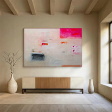 Load image into Gallery viewer, Subtle Pink & Orange Abstract - Calm Living Room Art LargeART1502