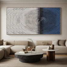 Load image into Gallery viewer, Large - Scale Black - White Circular Textured Acrylic Art for Modern Office & Art Gallery LargeART0424