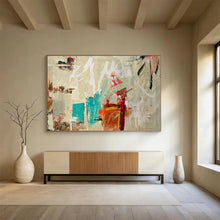 Load image into Gallery viewer, “Neutral and Colorful Abstract Fusion” - Minimalist - Inspired Abstract Acrylic, Ideal for Modern Bedroom and Study DLZ238