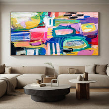 Load image into Gallery viewer, Hand - painted Massive Colorful Abstract Composition Acrylic Art for Artistic Lounges LargeART0077