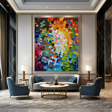 Load image into Gallery viewer, “Colorful Dot - Patterned Abstract” - Pop - Art - Inspired Art on Canvas DKH1592