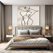 Load image into Gallery viewer, Continuous Line Figure Abstract Canvas Painting, Ideal for Modern Studio & Art - Themed Bedroom LargeART1148