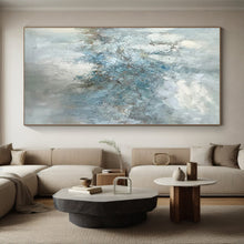 Load image into Gallery viewer, Enormous Light Blue Abstract Bloom Acrylic for Elegant Dining Room LargeART0297
