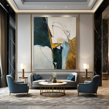 Load image into Gallery viewer, Abstract Painting, Color - Blocked Modern Art - Great for Studio & Creative Space LargeART2336