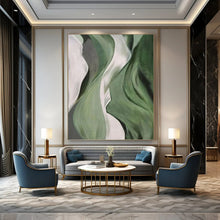 Load image into Gallery viewer, “Gold - Leafed Tree Silhouette” Abstract Painting on Canvas, Elegant Dining Room Decor DKH1054