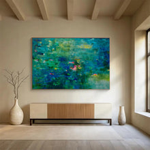 Load image into Gallery viewer, Green - Toned Abstract Landscape Art for Nature - Lovers’ Study & Eco - Friendly Café DKH037