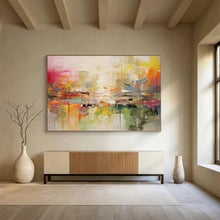 Load image into Gallery viewer, Colorful Abstract Landscape - Vibrant Living Room Art LargeART1536