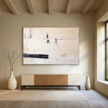 Load image into Gallery viewer, Minimalist Black - and - Beige Abstract Painting for Industrial Loft & Contemporary Gallery DKH096
