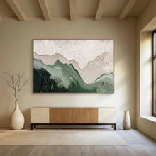 Load image into Gallery viewer, Hand - painted Large - Scale Layered Mountain Textures Acrylic Art for Minimalist Living Spaces LargeART1750