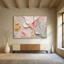 Load image into Gallery viewer, 3D Textured Floral Abstract Painting on Canvas - “Pastel Petals” DKH667