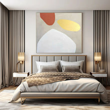 Load image into Gallery viewer, Terracotta, Gold & White Abstract Acrylic Art, Suited for Bohemian Sunroom & Luxury Dining Area LargeART0996