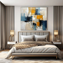 Load image into Gallery viewer, Blue & Yellow Abstract Painting, Suited for Urban Loft & Creative Workplace LargeART1452