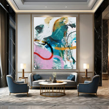 Load image into Gallery viewer, Colorful Chaos Collage – Abstract Mixed - Media with Vibrant Marks DTP229