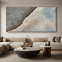 Load image into Gallery viewer, Oversized Textured Coastal Abstract Acrylic for Beach House Bedroom & Relaxing Living Room LargeART0323